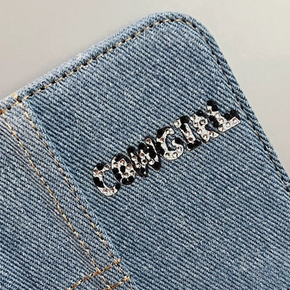 Creative Limited Edition Denim Embroidery Flip Phone Case