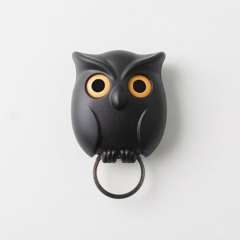 Creative owl punch-free magnetic hook