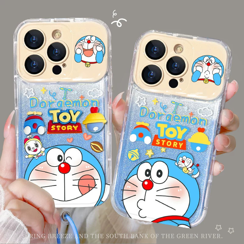 Doraemon flip mirror phone case