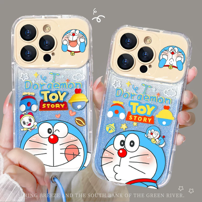 Doraemon flip mirror phone case