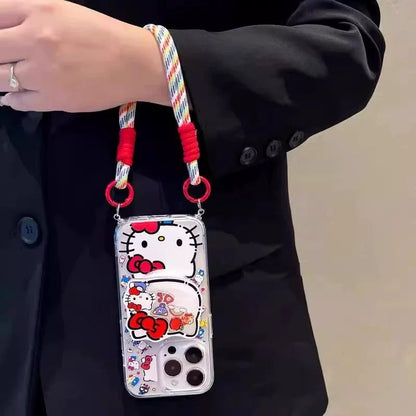 Compatible with Samsung Galaxy Kitty Stand with Lanyard Phone Case