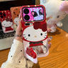 3D bow Kitty mirror phone case