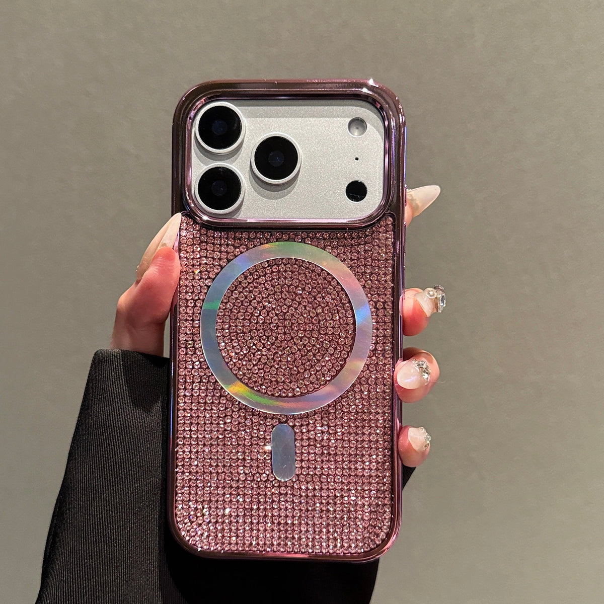 Premium Glitter & Rhinestone Magnetic Charging Phone Case