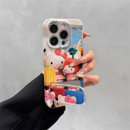 Kitty cat mirror stand phone case