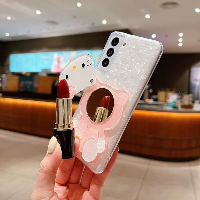 Compatible with Samsung  Kitty Mirror Phone Case
