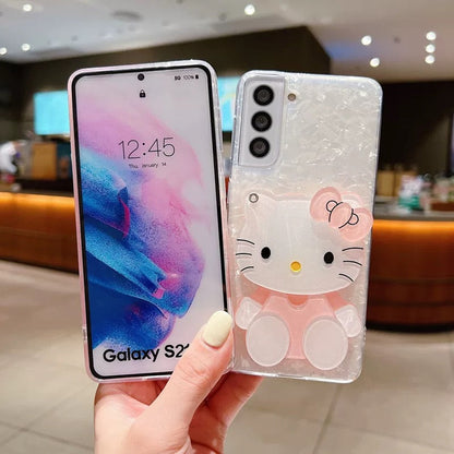 Compatible with Samsung  Kitty Mirror Phone Case