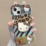 Invisible dual-stand Kitty cat phone case