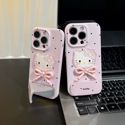Pink Kitty phone case with mirror
