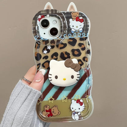 Invisible dual-stand Kitty cat phone case