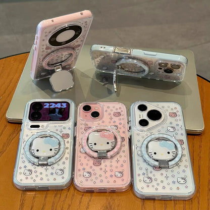 Starlight Kitten Portable Mirror & Stand Phone Case