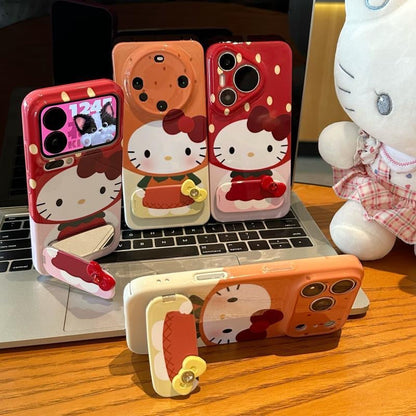 3D bow Kitty mirror phone case