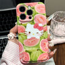 Red Apple Guava Cat Mirror Stand Phone Case