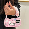 Bag-Style Plaid Hello Kitty Lanyard Phone Case