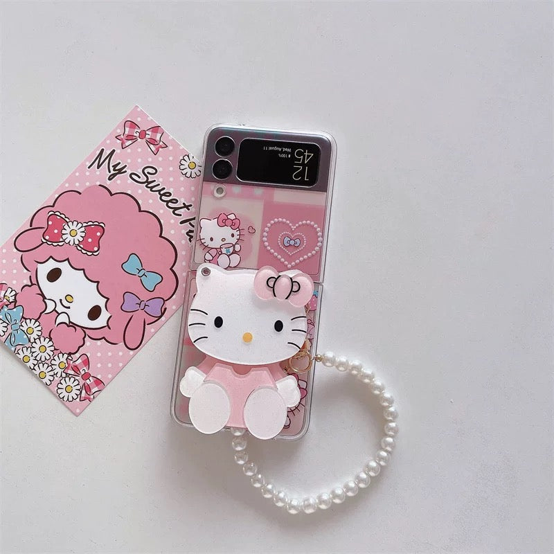 Android compatible Kitty Cat Mirror Stand Phone Case
