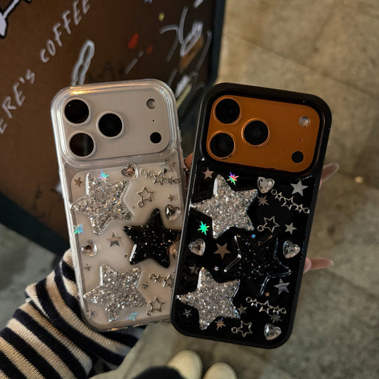 Sweet and cool metallic star phone case