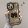 Bow-shaped invisible double stand phone case
