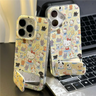 Hello Kitty full-screen animal pattern feather-patterned phone case