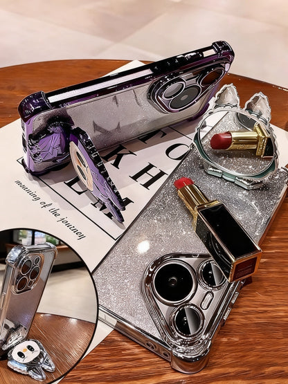 Android compatible Labub Makeup Mirror Stand Phone Case