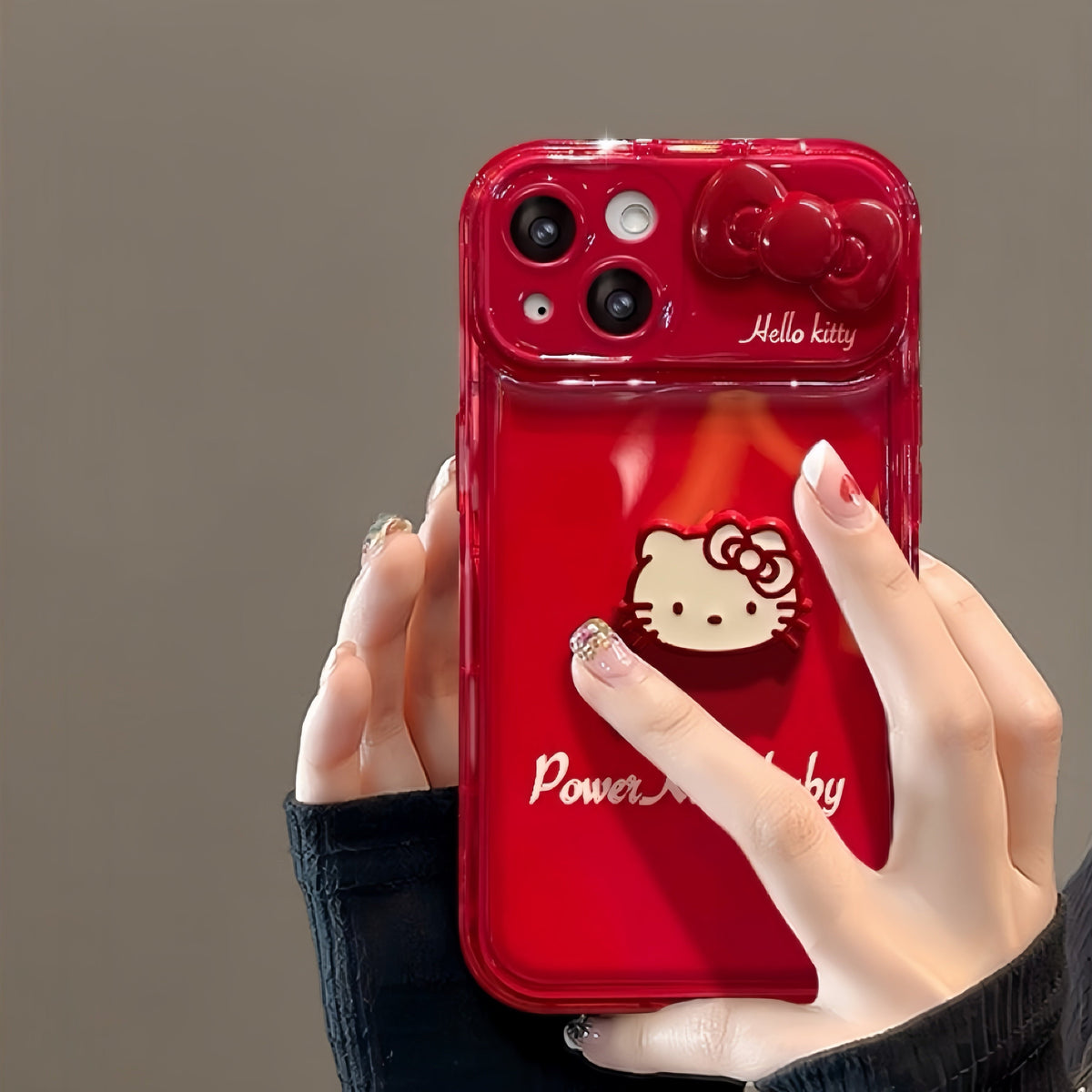 Red Kitten Flip Phone Case (with Mirror and Stand)