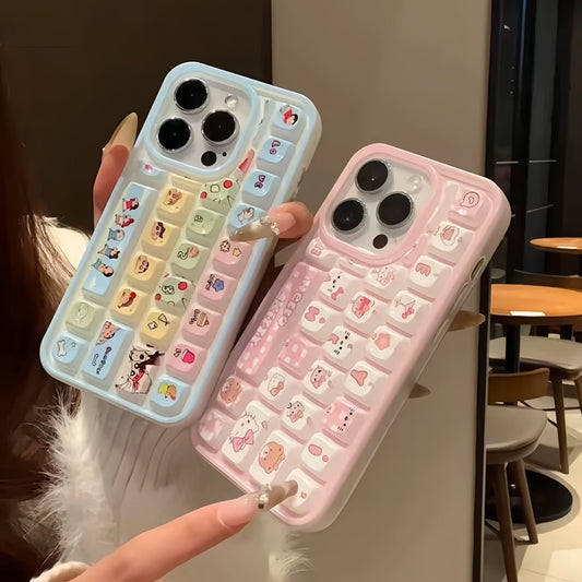 Kitty and Crayon Shin-chan niche keyboard phone case