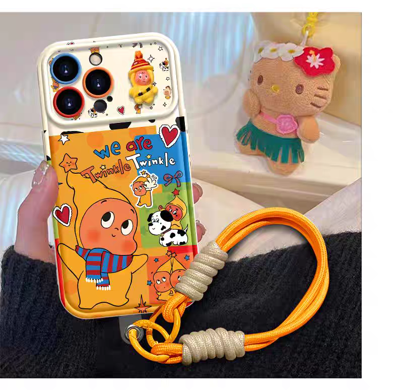 Cute star-shaped flip-cover phone case